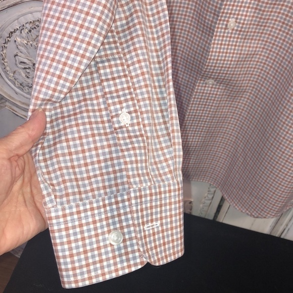 Men’s Joseph Abboud  Plaid Button Down Long Sleeve Dress Shirt Size 16 34/35 - Picture 3 of 9